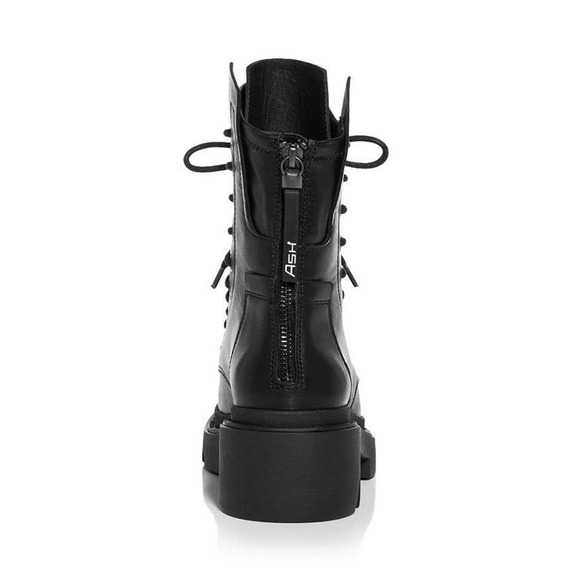 ASH Madness Block Heel Combat Boots Black Size 39 NWT - Picture 5 of 10